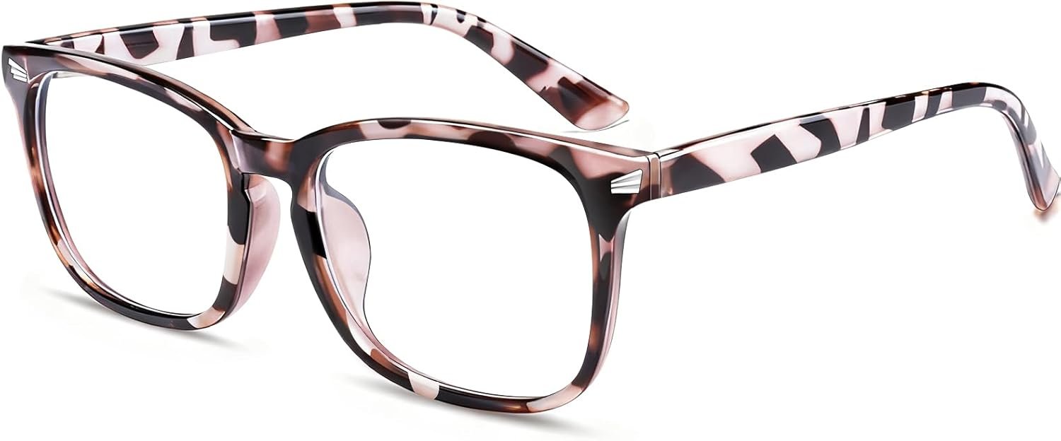 Blue Light Glasses for Woman Men | 99% Blue Light Blocking Glasses | Computer Glassess | Gaming | TV Phone Screen Reader Square Frame | Anti Eyestrain & UV Glare,1 Pack