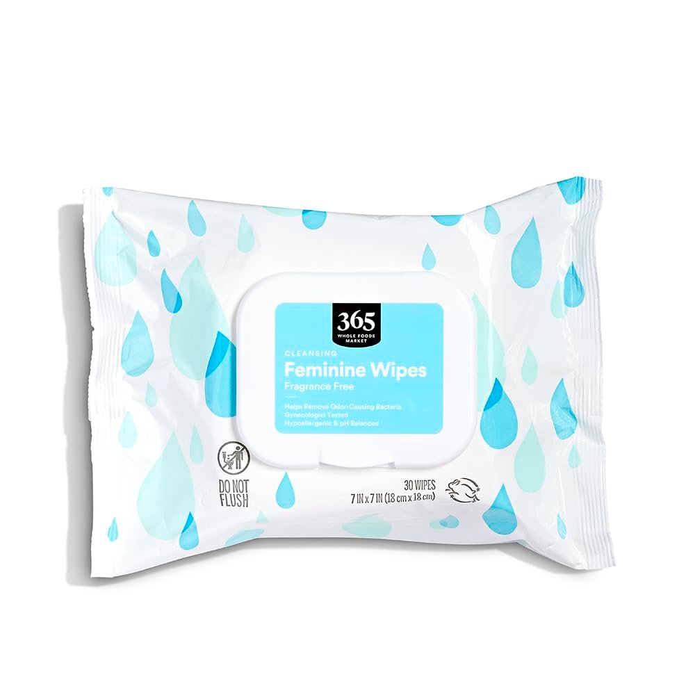 365 by Whole Foods Market, Cleansing Feminine Wipes, Fragrance Free, 30 Count
