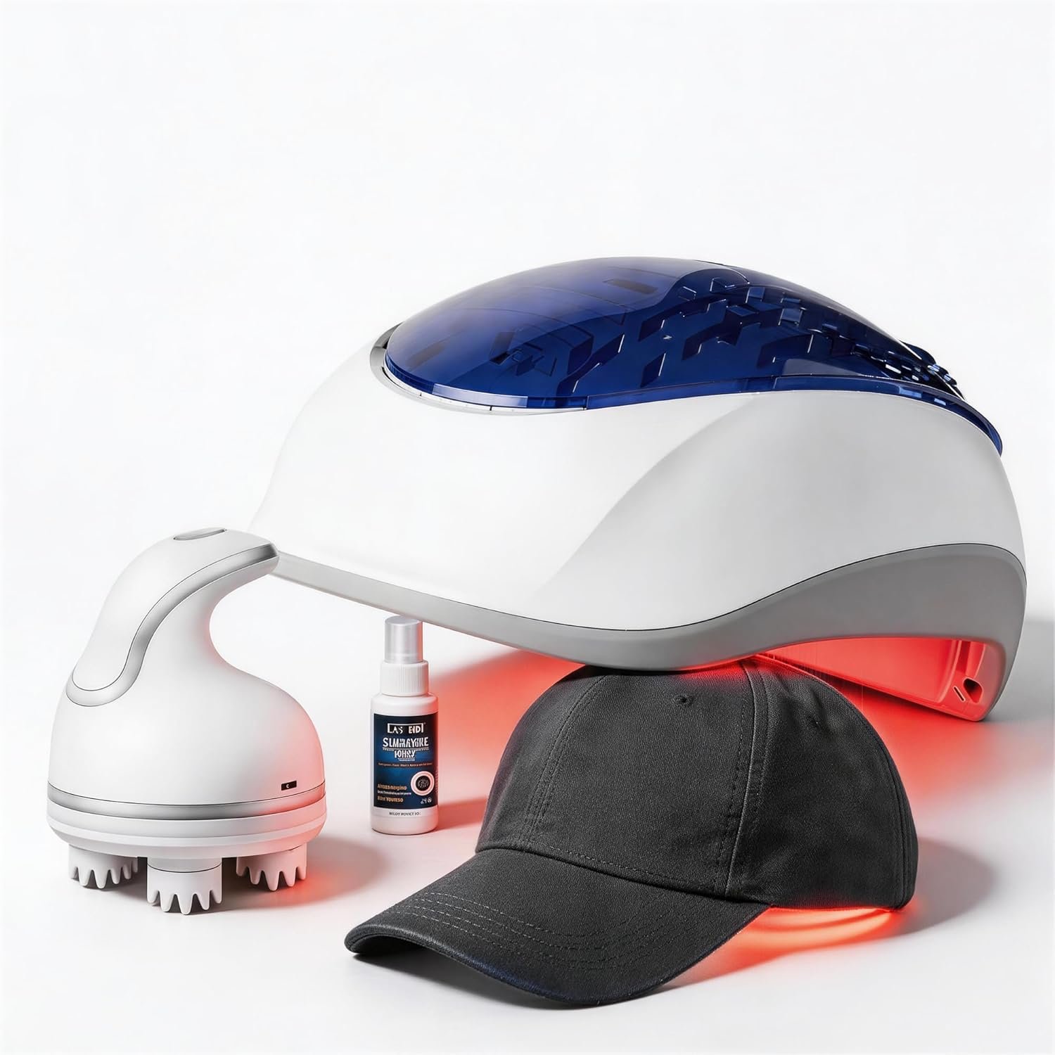 4-in-1 Hair Growth System – FDA Cleared, 650nm Hair Growth Helmet With 282 Lasers for Hair Loss, Hair Thinning & Alopecia Treatment, See Results in 1 Month, Complete Kit with Scalp Massager & Serum
