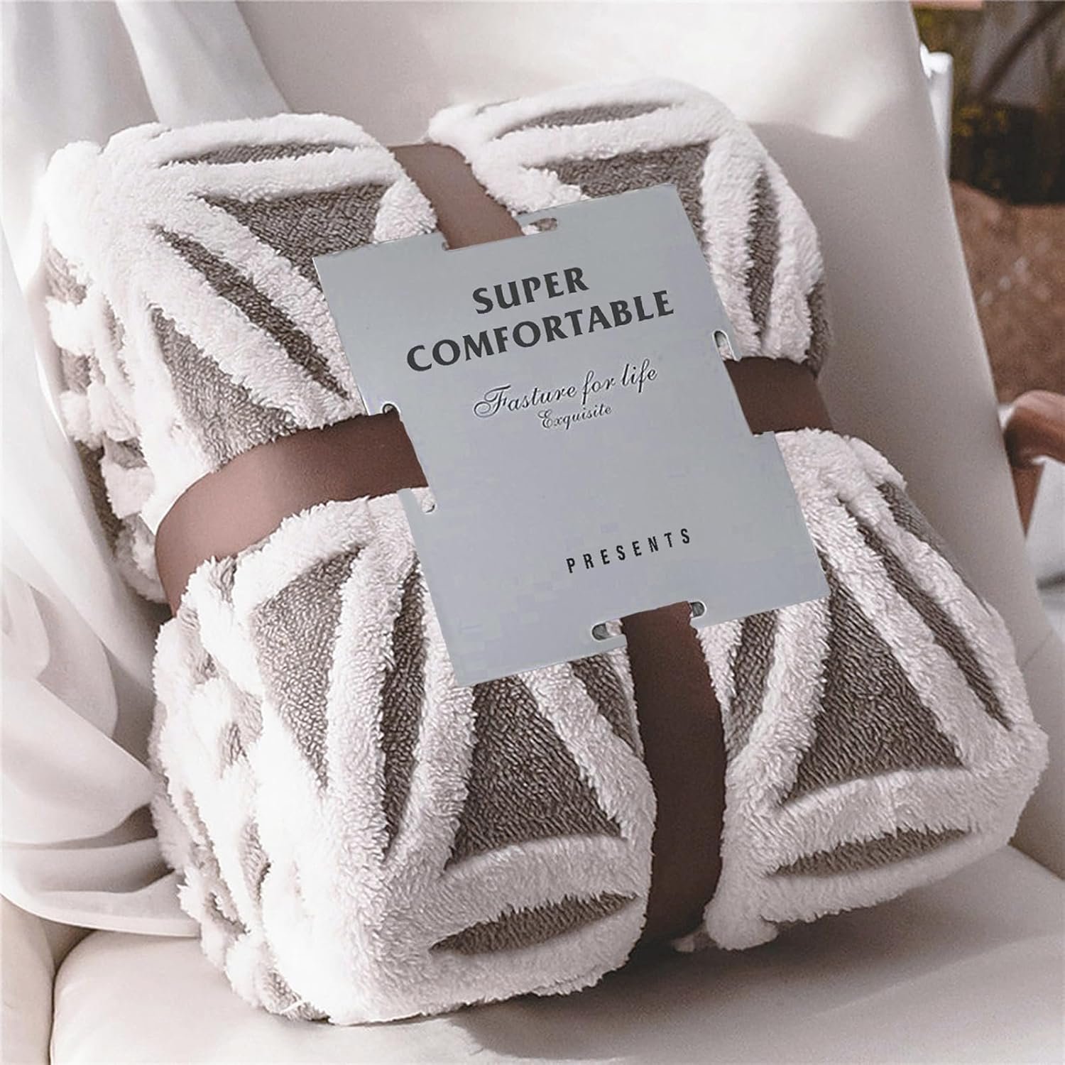 LOMAO Sherpa Fleece Blanket for Mom Cozy Soft Throw Blanket for Women Men Birthday Gifts Dual Sided Couch Sofa Bed Blanket (Grey,51×63)