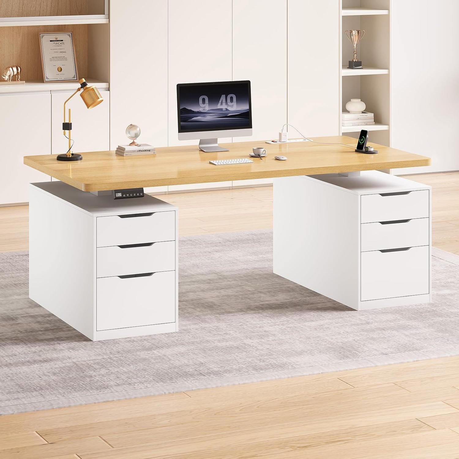 SEDETA Adjustable Stand up Desk with Storage