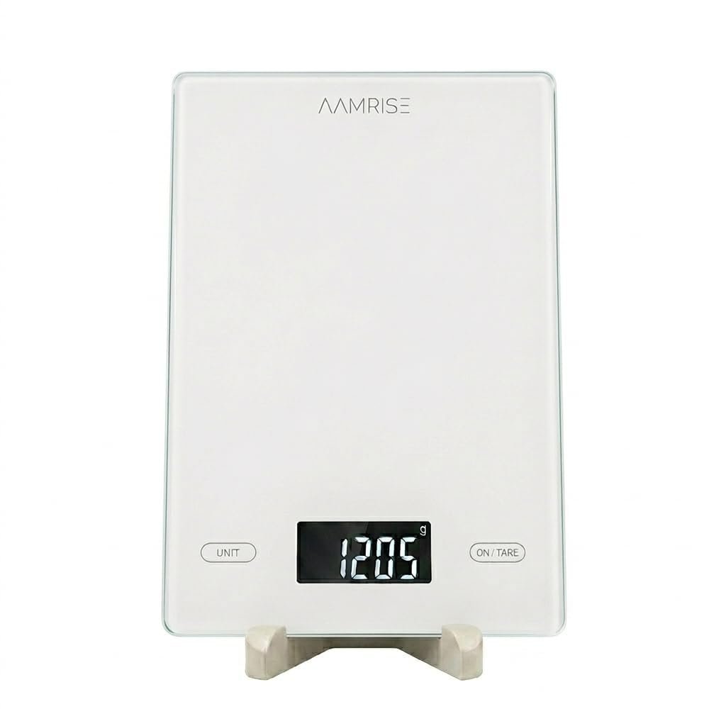 Extra Large Food Scale Grams and Ounces – Digital Food Scale with Countertop Stand – Tempered Glass Kitchen Scales with Backlit LCD, Multiple Units – 33LB/15KG Capacity and Auto Off Function