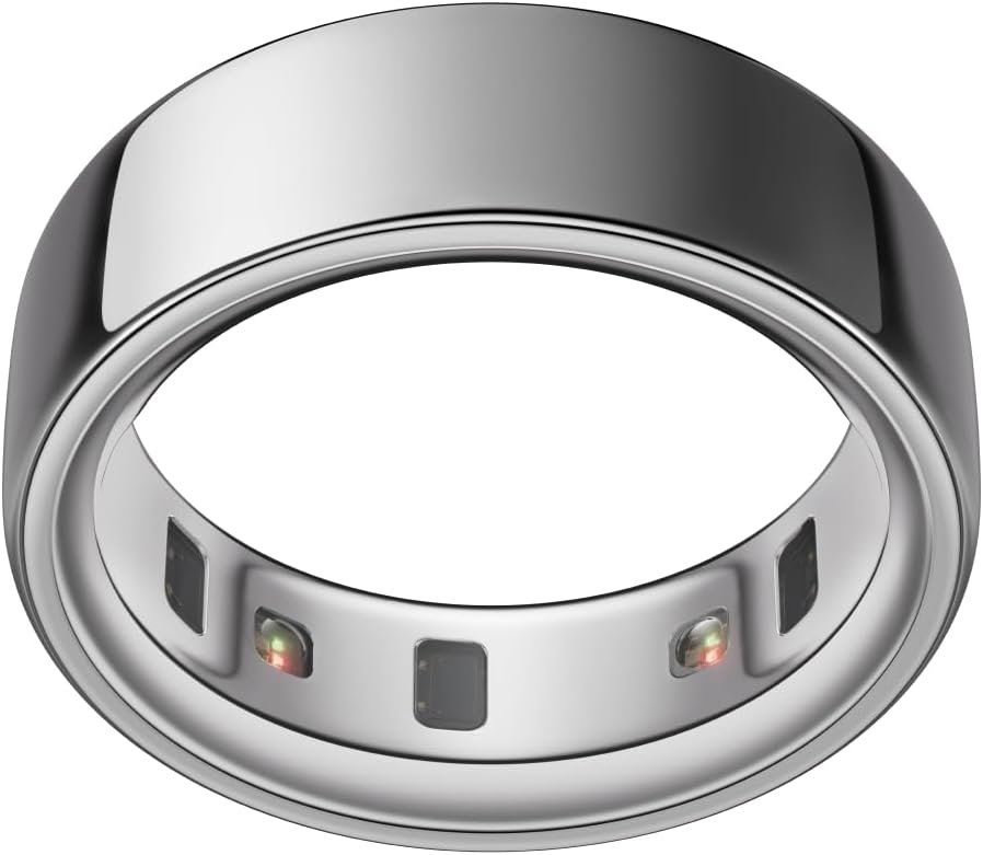 Oura Ring 4 – Silver – Size 9 – Smart Ring, Sleep, Activity, Women’s Health, AI Advisor, Up to 8 Days of Battery Life, Size Before You Buy, Android & iOS Compatible