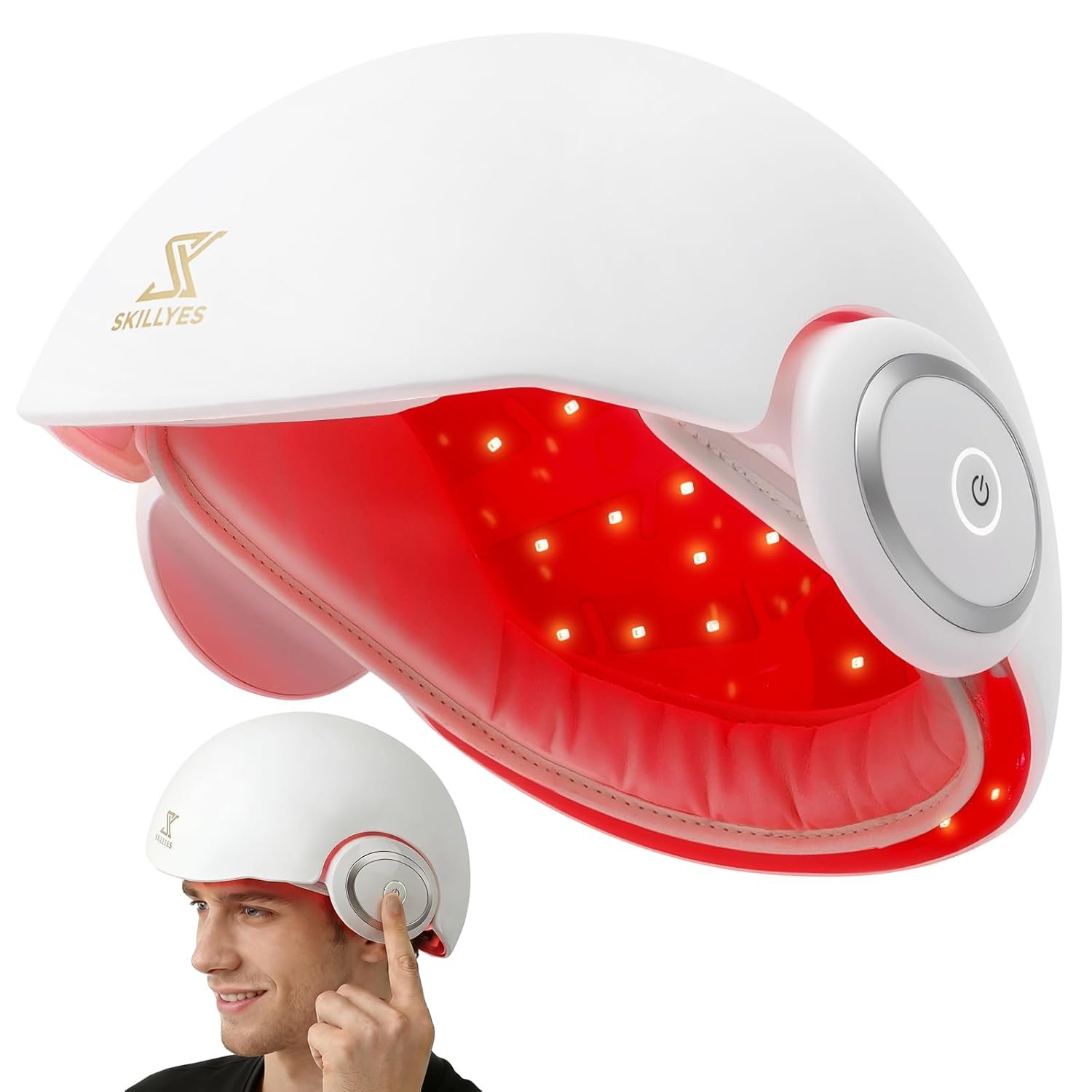 Infrared Red Light Therapy for Hair,（FDA Cleared） Hair Regrowth Treatment for Women/Men,Silicone Hair Growth Helmet,Infrared Red Light Therapy Devices,Light Therapy at Home