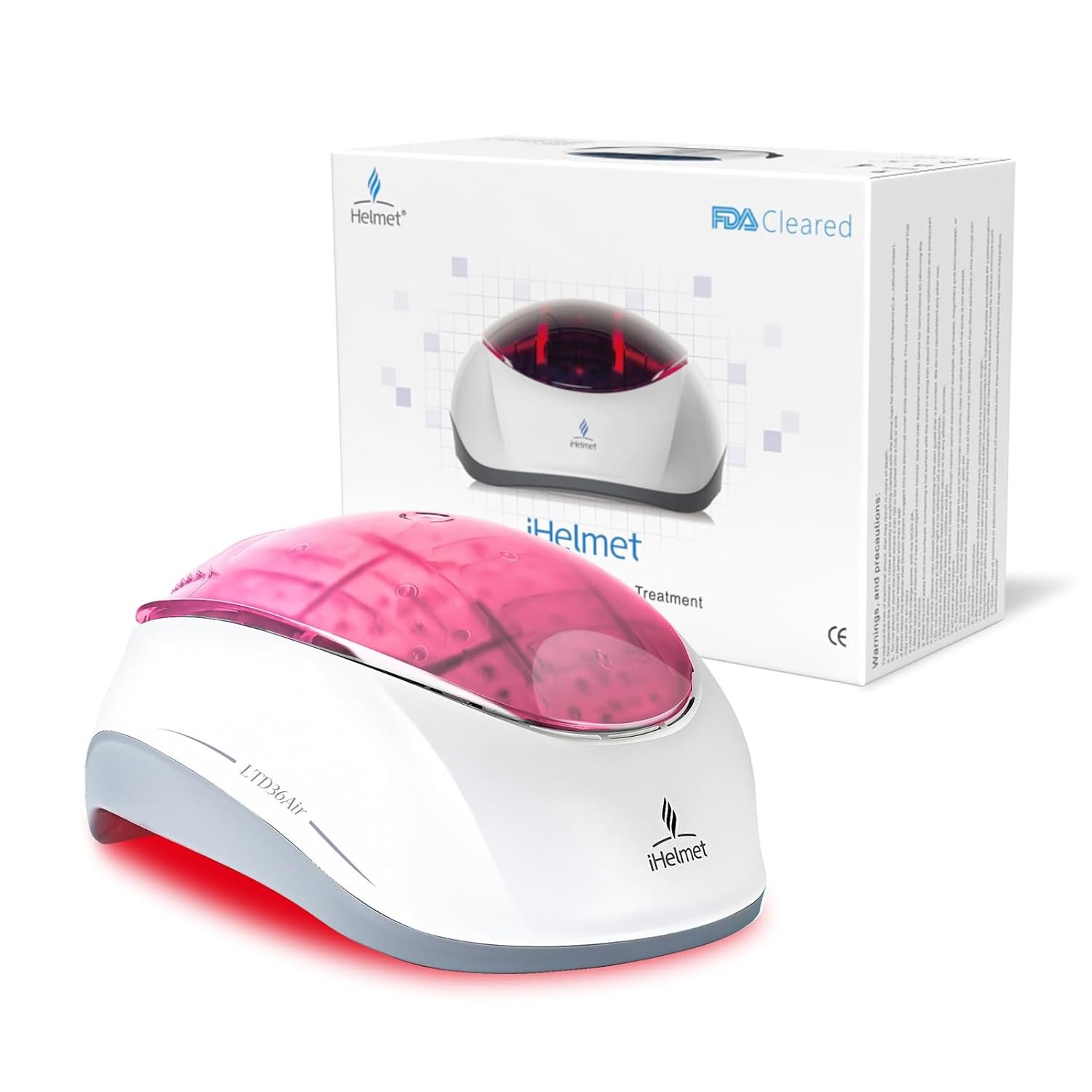 Laser Hair Growth System (FDA Cleared), Hair Regrowth Helmet & Laser Cap, Hair Loss Treatment for Men and Women, Low Level Laser Therapy for Hair Growth, Anti-Thining Treatment，36 Pink
