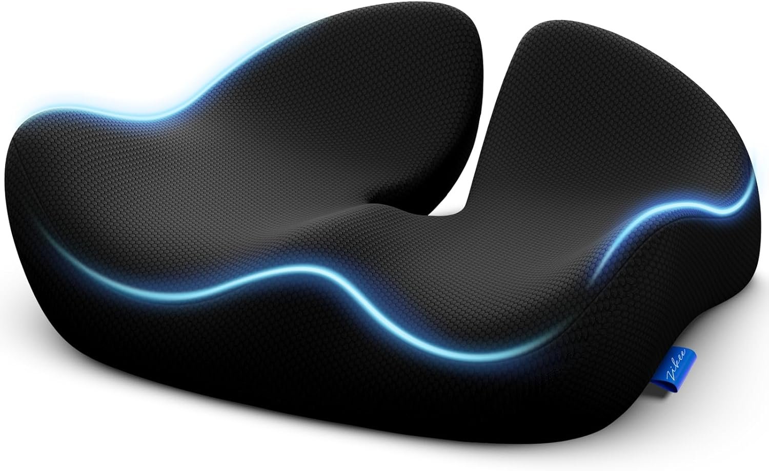 ZIKEE Pioneering Seat Cushion for Pressure Relief, Ergonomic Office Chair Cushion for Sciatica, Back, Hemorrhoids & Tailbone Pain Relief, High-Density Memory Foam Car Seat Cushion with Anti-Slip Base