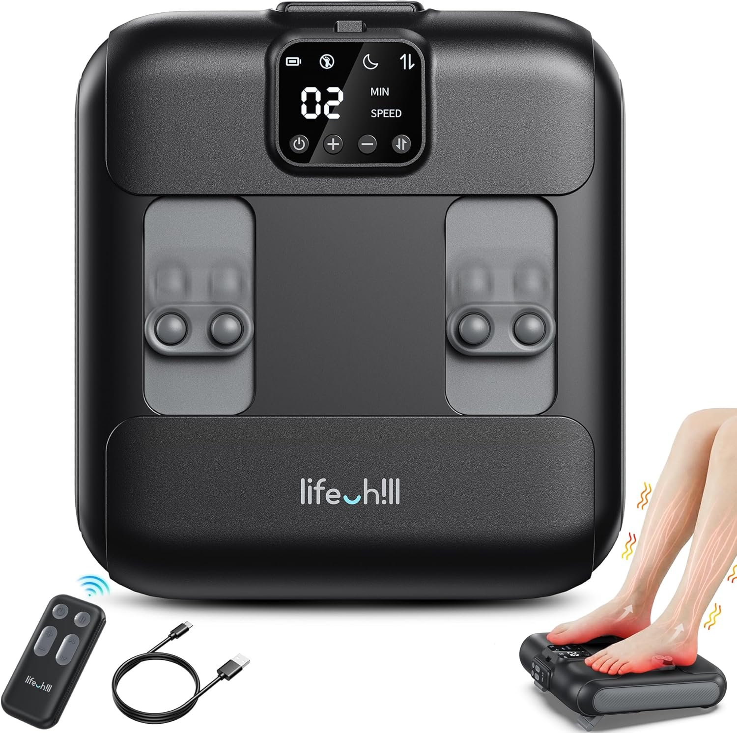 2026 Upgraded Cordless Foot Massager – Up & Down Percussion for Plantar Fasciitis & Neuropathy, FSA Eligible HSA Deep Tissue Therapy, Office Desk Home Travel, Fathers Day Dad Gift Men Women Mom