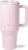 HydroJug Traveler – 40 oz Water Bottle with Handle & Flip Straw – Fits in Cup Holder, Leak Resistant Tumbler-Reusable Insulated Stainless Steel & Rubber Base – Gifts for Women & Men, Pink Sand