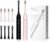 SUNPRO 2 Pack Adults Sonic Electric Toothbrush, 42000vpm, 6 Modes Rechargeable for Deep Cleaning Include 8 Heads (Black+Pink)