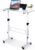 KLSMYHOKI Standing Desk Adjustable Height, Mobile Stand Up Desk with Wheels Small Computer Desk Rolling Desk, Portable Laptop Desk White Standing Table Home Office Desks 16″x31.5″ Height 27″-43.5″