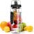 Buachois 32oz Fruit Infuser Water Bottles,Leakproof Space Bottle Single Layer PCTG Cup Fruit Brewing Water Bottles,Anti Slip Grip Top Lid Infused Water Bottles for Women Men(A)