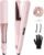 Wavytalk Steam Hair Straightener, Steam Sesh, Steam Reduces Damage, Nourishes Hair & Expedites Straightening, 1.38” Nano Titanium Flat Iron with Detachable Comb for Silk Press Smoothing, Sakura Pink