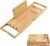 Utoplike Bamboo Bathtub Caddy Tray Bath Tray for Tub, Adjustable Bathroom Bathtub Organizer with Book Tablet Wine Glass Cup Towel Holder (24.5″-37.4″)