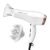 Conair Double Ceramic Hair Dryer, 1875W Hair Dryer with Diffuser and Concentrator, Blow Dryer with Ionic Conditioning for Frizz Control, 3 Heat & 2 Speed Settings, Hairdryer, White