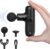 HEYCHY Super Mini Massage Gun Deep Tissue, Handheld Muscle Massager with 4 Heads, Percussion Travel Size Massager Gun FSA Eligible for Men Women Back Relief, Quiet for Home, Gym, Office, HSA, Black