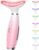 Dopsikn 7 Color Galvanic Machines – Red Light Therapy for Face and Neck, Face Massager Tool for Wrinkles, Double Chin, Vibrating Facial Massager with Thermals, Pink