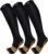 FuelMeFoot 3 Pack Copper Compression Socks – Compression Socks Women & Men Circulation – Best for Medical,Running,Athletic