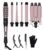 6 in 1 Wand Curling Iron Set, 3 Barrel Curling Wand Set with Thermal Brush (1.5″) and 5 Interchangeable Ceramic Hair Wand Curler (0.35″-1.25″), Home Travel Multi Curl, 2 Temp 30S Instant Heat Up
