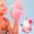VogueNow LED Face Mask Light Therapy Premium Spa Kit (4 Pcs) – With Ultrasonic Scrubber, Ultrasonic Brush & Green Tea Serum – 7 Colors (Blue & Red) Spa Light Therapy Mask for Rejuvenation (Baby Pink)