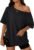 Trendy Queen Womens Off the Shoulder Tops Oversized T-Shirts Short Sleeve Tees Summer 2026 Casual Spring Clothes