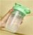 CHNLML Protein Shaker Bottle 400ML/16Oz w. Shaker Ball for Protein Shake, Shaker Bottle with Mixing Ball, Leak-Proof, BPA-Free, for Gym, Workout, Juice Mixer (Green/Clear, 16Oz-400ML-1Bottle)