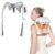 KppeX 4D Deep Cordless Neck Massager Pillow,Shiatsu Shoulder Massager,Leg and Back Pain Relief Tissue Kneading,Gifts for Men or Women (Onion White)