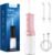 7AM2M Portable Cordless Water Flosser, Oral Irrigator with 3 Modes & 2 Tips, Fast Rechargeable, IPX7 Waterproof, Dental Water Flosser for Travel and Home Use (Pink)