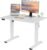 LongKe Electric Standing Desk Adjustable Height, 40×24 Inches Sit Stand up Desktop for Home Office, Ergonomic Rising Computer Table with Memory Preset, White