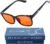 Sleep ZM Blue Light Blocking Glasses for Women + Men – Better Sleep + Anti Eye Strain Protection – Computer Screens & Gaming – Black Wayfarer – 99% Night-time Amber Lens