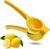 Metal Lemon Squeezer, Citrus Juicer, Manual Hand Press Lime Squeezer, Kitchen Lemon Juicer Tool Portable and Easy to Squeeze (Yellow)