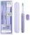 Aquasonic Icon ADA-Accepted Rechargeable Toothbrush | Magnetic Holder & Slim Travel Case | 2 Brushing Modes & Smart Timers | Gentle Micro-Vibrations (Lilac)