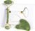 Jade Roller Gua Sha Tools – Nature Gua Sha Facial Tool Skin Tightening Face Massager Anti-Aging Jade Face Roller Puffiness Reducing Guasha Stone for Women Men（Green）