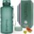 Hydracy Water Bottle with Time Marker -Large BPA Free Water Bottle & No Sweat Sleeve -Leak Proof Gym Bottle with Times to Drink – Ideal for Fitness Sports & Outdoors