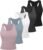 Dalavch 5 Pack Women’s Workout Racerback Tank Tops Spandex Yoga Athletic Running Gym Sports Crop Tops for Women
