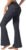 Flare Leggings with Pockets for Women High Waisted Hidden Scrunch Cargo Gym Workout No Front Seam Yoga Pants