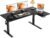 OffiGo Electric L Shaped Standing Desk, 55 Inches Height Adjustable Table, Reversiable Corner Stand Up Desk, Lifting Computer Table for Home Office, Computer Workstation, Carbon Fiber Black