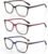 BLUEMOKY Blue Light Reading Glasses for Women 3 Pack Fashion Cat Eye Computer Glasses Bluelight Blocking Reader