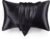 Love’s cabin Satin Pillowcase Set of 2 Queen Size 20×30, Cooling Pillow Covers for Hair and Skin, Silky Smooth with Envelope Closure, Similar to Silk, Black