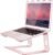 Orionstar Ergonomic Laptop Stand, Premium 5mm Aluminum Riser for 10-15.6 Inch Notebook Computer, Tool-Free Detachable Elevator Holder for Desk Office, Sturdy Riser for Eye-Level Neck Relief (Pink)