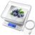Food Scale, Rechargeable Kitchen Scale with Trays 3000g/0.1g, Mini Scale with Tare Function Digital Scale Grams and Ounces for Weight Loss, Dieting, Cooking, Meal Prep, Coffee, Jewelry