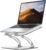 Nulaxy Ergonomic Adjustable Laptop Stand for Desk, Dual Foldable Computer Riser with Advanced Heat-Vent, Heavy-Duty Portable Notebook Holder for Posture Correction, Compatible with Mac 10-17″ Laptops