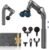 KingPavonini Foldable Massage Gun with Dual-Ball Head, Adjustable Head & Extendable Handle, Handheld Back Massage Gun Deep Tissue for Pain Relief, Portable Percussion Massager Gun, Gift for Men Women