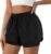 Yevrimow Women’s 2 in 1 Running Shorts for Gym Yoga Workout Athletic Shorts High-Waisted Shorts with Liner Pockets