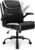 NEO CHAIR Desk Office Gaming Computer Chair Ergonomic Executive Mid-Back Leather with Adjustable Padded Flip-Up Armrests Cushion Wheels Swivel for Home Study Task (Black White)