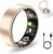 FKGZJF Smart Rings for Women Men, Fitness Ring with Heart Rate, Blood Oxygen, HRV, Stress, Sleep Tracker, Step Tracker, No Subscription Fee, lP68 Waterproof Smart Ring for iPhone & Android (Gold, 6#