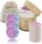 28 Pack Reusable Cotton Rounds with Washable Laundry Bag and Round Box|Travel Essentials for Skincare, Makeup Remover Pads and Storage|Reusable Makeup Remover Pads Colorful