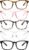 5 Pack Blue Light Blocking Reading Glasses,Spring Hinge Readers for Women Men,Anti UV Ray Filter Nerd Eyeglasses