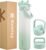24 oz Insulated Water Bottle, 2-in-1 Lid, Straw & Spout with Protected, Leak Proof, Keep Cold 24H, Cup Holder Fit, Stainless Steel, Metal, Reusable, for Travel, Gym and School, 2 Lids, Iced Mint