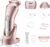 Hatteker Electric Shaver for Women Lady Epilator Electric Razors Kit Hair Remover for Face Chin Arm Leg Armpit Bikini Trimmer Painless Waterproof USB Rechargeable Dry Wet with Detachable Head 3 in 1