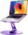 LOXP Laptop Stand with Phone Holder, Adjustable Laptop Stand with Base, Aluminum Computer Mount Holder, Ergonomics Lectern Stand, Fits MacBook, up to 17.3″ All Notebooks Purple